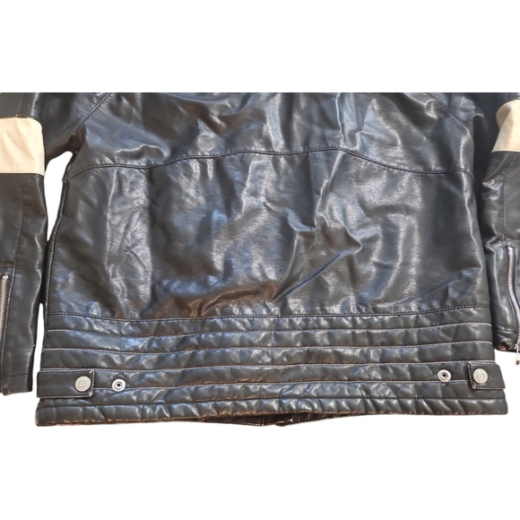 NWT We The Free People Jacket Ryder Vegan Oversized Moto black Sz M - Picture 11 of 14